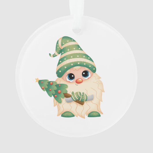 Gnome Pine Tree onze eerste kerst Ornament (achterkant)