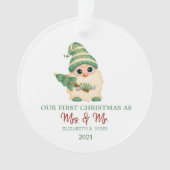 Gnome Pine Tree onze eerste kerst Ornament (voorkant)