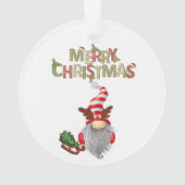 Gnome Pine Tree Sleigh Onze eerste kerst Ornament (achterkant)
