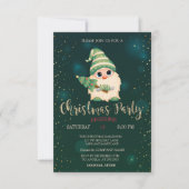 Gnome Pine Tree, Sterren Kerstbedrijf Partij Kaart (Voorkant)