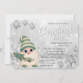 Gnome PineTree Bokeh Corporate Kerstparty Kaart (Voorkant)