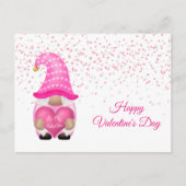 Gnome Pink Heart ben mijn Valentijn Feestdagenkaart (Voorkant)