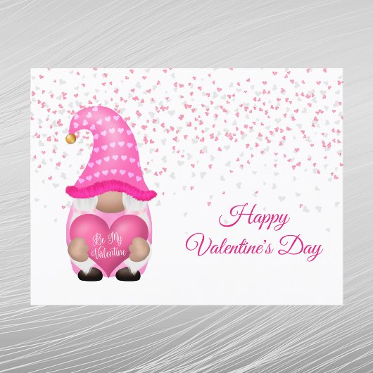 Gnome Pink Heart ben mijn Valentijn Feestdagenkaart
