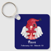 Gnome Pisces Astrologie Teken Engel Sleutelhanger (Voorkant)