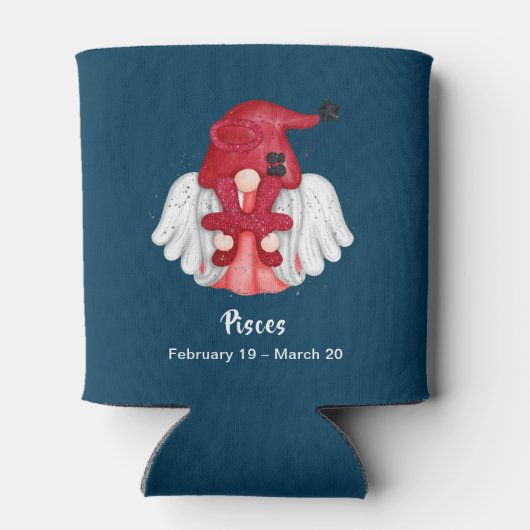 Gnome Pisces Astrology Sign Angel Blikjeskoeler (Achterkant)