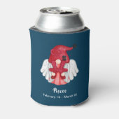 Gnome Pisces Astrology Sign Angel Blikjeskoeler (Blikje Achterkant)