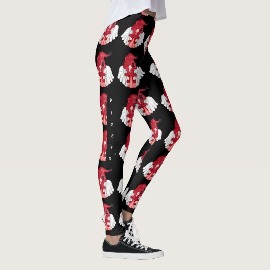 Gnome Pisces Astrology Sign Angel Leggings (Rechts)