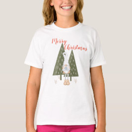 Gnome Prettig Kerstfeest Voor Meisje Matching T-shirt