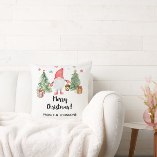 Gnome Prettig Kerstmis Kerkhoed Kussen Cadeau