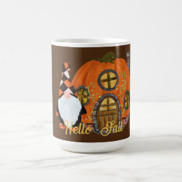 Gnome & Pumpkin House Herfst Scene Koffiemok