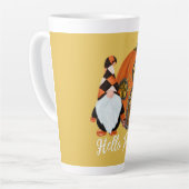 Gnome & Pumpkin House Herfst Scene Latte Mok (Linkerhoek)