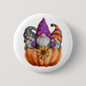 Gnome Pumpkin Trio Button (Voorkant)
