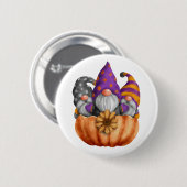 Gnome Pumpkin Trio Button (Voorkant /achterkant)