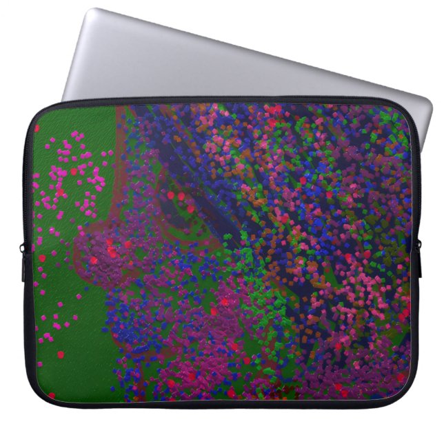 Gnome Quilted Patroon Laptophoes Laptop Sleeve (Voorkant)