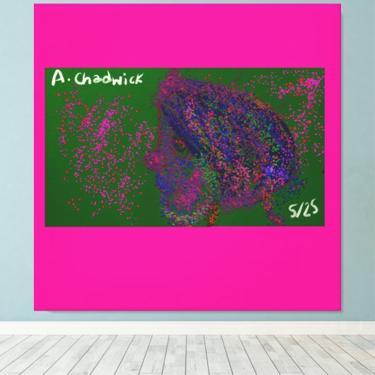 Gnome Quilted Pattern  Canvas Afdruk (Insitu (Houten vloer))