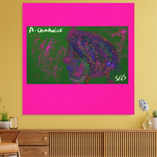 Gnome Quiltpatroon  Canvas Afdruk (Insitu (Woonkamer))