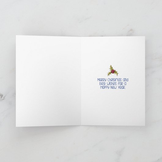 Gnome Rabbit Skiing Kerstmis Kaart (Binnen)