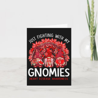 Gnome Rainbow Heart Disease Awareness Ribbon Supo Kaart