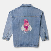 Gnome Ram Dierenriem Astrologie Teken Engel Vrouwe Denim Jacket (Achterkant)