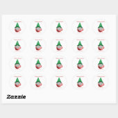Gnome Red Green Holiday wenst persoonlijke Ronde Sticker (Vel)