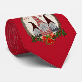 Gnome Red Green Holly-Mannen voor kerstmis Stropdas (Opgerold)