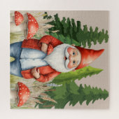 Gnome Red Mushrooms Legpuzzel (Horizontaal)