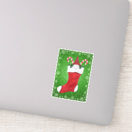 Gnome Red Pet Candy Candes kerststaarten Sticker