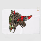 Gnome Riding a Sloth Golfhanddoek (Horizontaal)