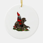 Gnome Riding a Sloth Keramisch Ornament (Voorkant)