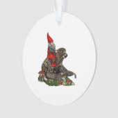 Gnome Riding a Sloth Ornament (voorkant)