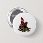 Gnome Riding a Sloth Ronde Button 5,7 Cm (Voorkant /achterkant)