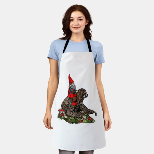 Gnome Riding a Sloth Schort (Gedragen)