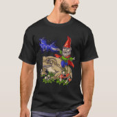 Gnome Riding Bufo Alvarius Toad 5 Meo Dmt Psychede T-shirt (Voorkant)