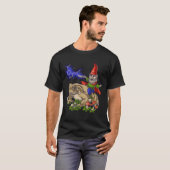 Gnome Riding Bufo Alvarius Toad 5 Meo Dmt Psychede T-shirt (Voorkant volledig)