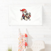 Gnome Riding Engels Bulldog Kerstmis Kerstmis Jong Spandoek (Insitu)