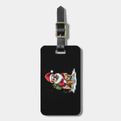 Gnome Riding English Bulldog Christmas Xmas Boys G Bagagelabel (Voorkant verticaal)