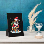 Gnome Riding English Bulldog Christmas Xmas Boys G Fotoplaat (Zijkant)