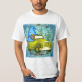 Gnome rijdende auto t-shirt (Voorkant)