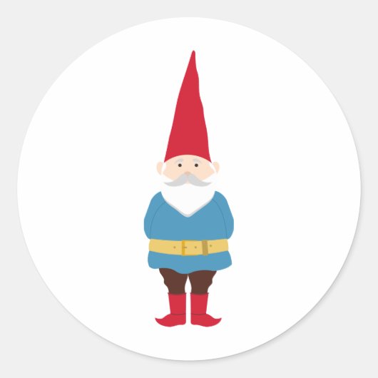 Gnome Ronde Sticker (Voorkant)