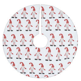 Gnome rood wit grijs cartoon kerstpatroon kerstboom rok