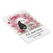 Gnome Roze Bloemboog 50ste bruiloft Jubileum Magneet (Rechterzijde)
