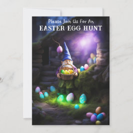 Gnome 's nachts Gelukkige Pasen Ei Hunt Kaart