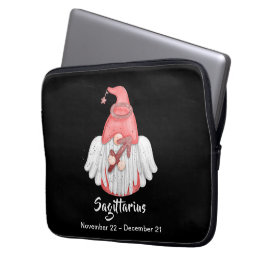Gnome Sagittarius Astrology Sign Angel Laptop Sleeve