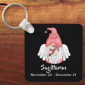 Gnome Sagittarius Astrology Sign Angel Sleutelhang Sleutelhanger (Voorkant)