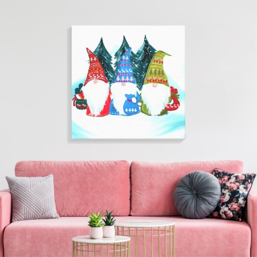 Gnome Santa Canvas Afdruk (Insitu (Woonkamer))