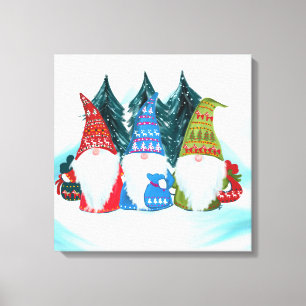 Gnome Santa Canvas Afdruk