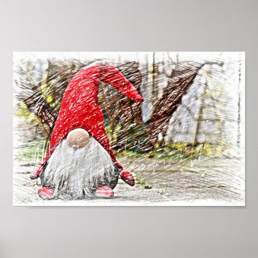 Gnome Santa Claus Poster (Voorkant)