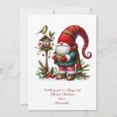 Gnome Santa Claus Wintervakantie Kaart (Voorkant)
