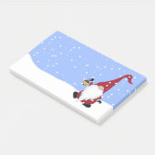 Gnome, Santa Hat, sneeuw, Winter Post-it Note (Schuin)