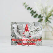 Gnome Santa Kerstmis past Briefkaart aan (Staand voorkant)